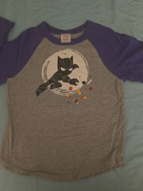 Sz 6-7 Hanna Andersson/Marvel Halloween Black Panther Kids' Unisex Shirt